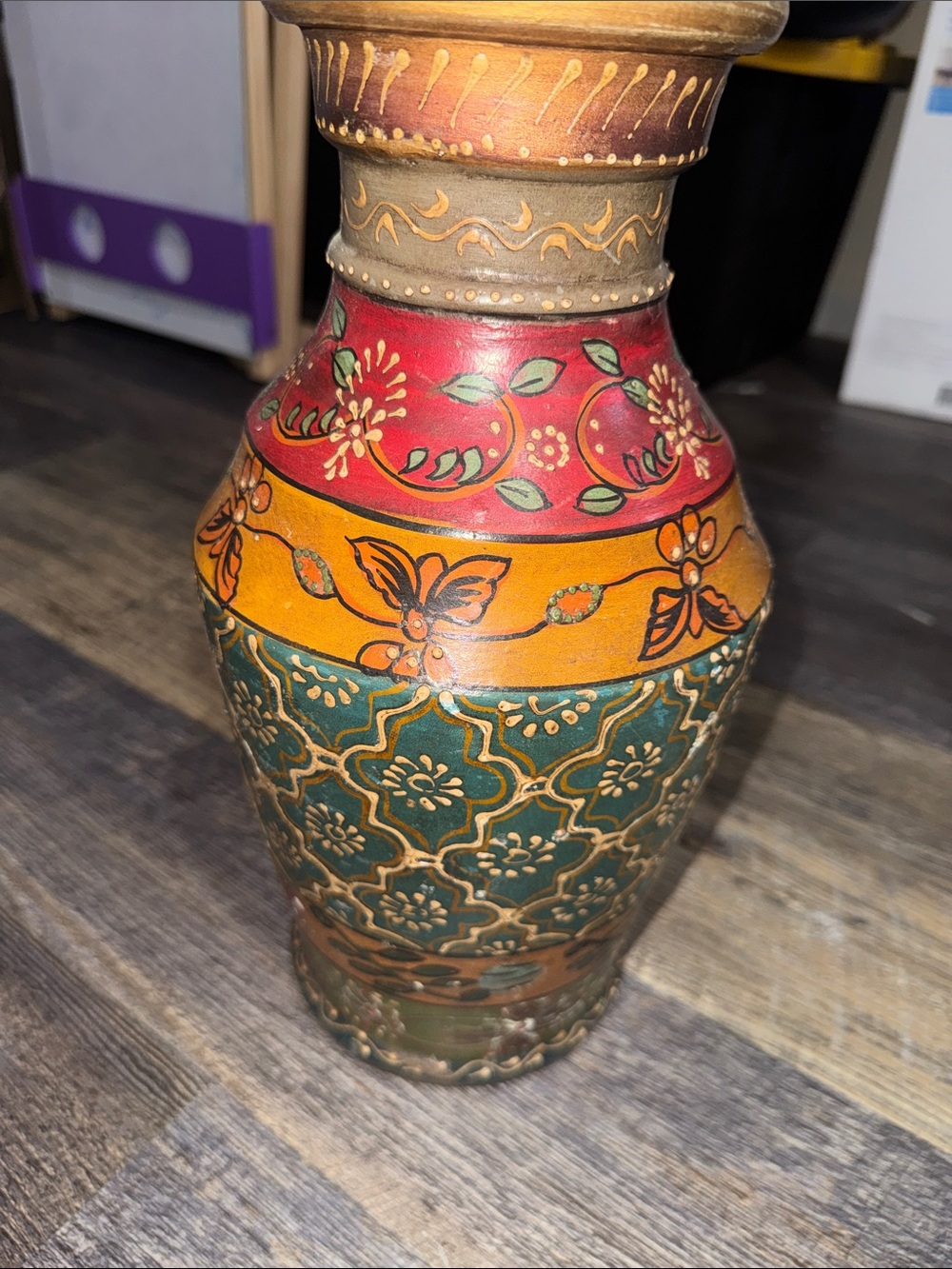 Hand-Painted Multicolor Decorative Vase - Home Accents - Picture 6 of 6
